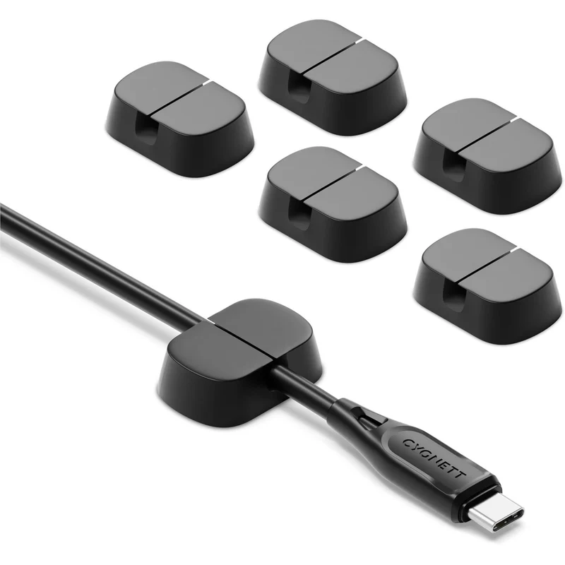 Cygnett TangleTamer Single Slot Cable Organisers 6 Pack (Black)