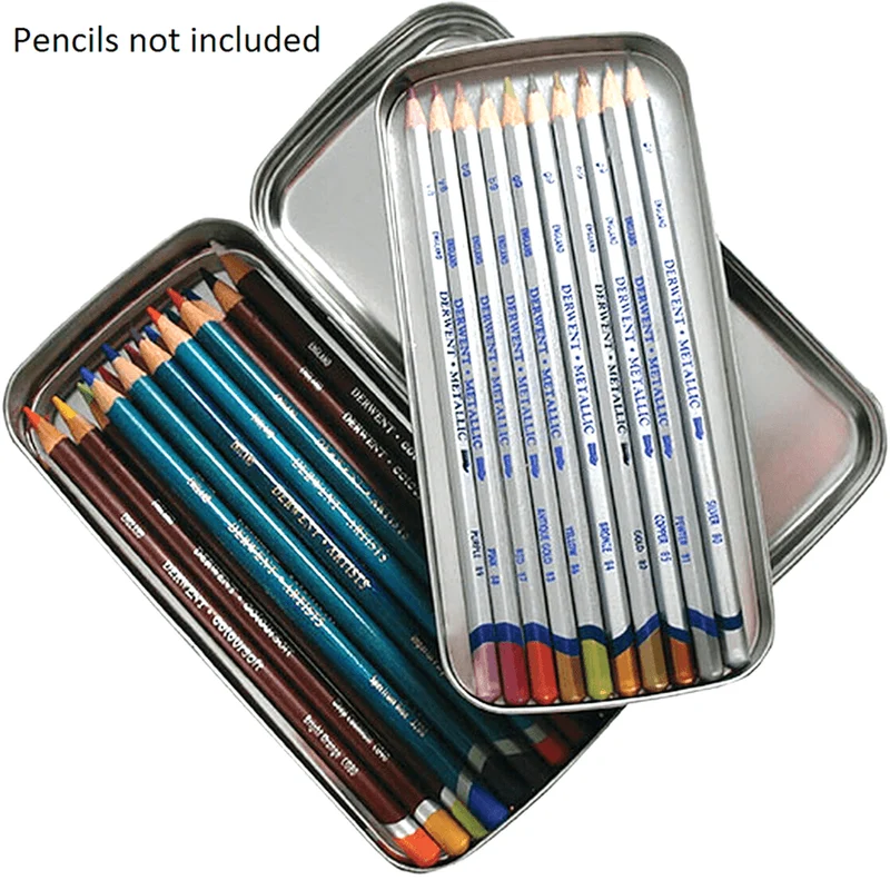 Derwent Double Layer Colour Pencils Tin Case Storage Portable