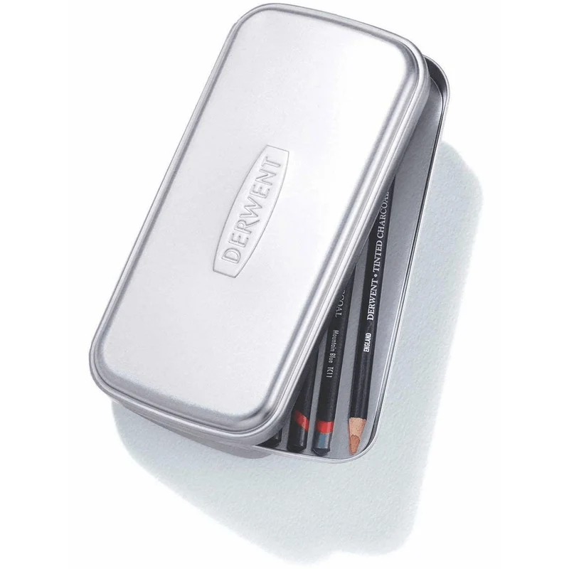 Derwent Double Layer Colour Pencils Tin Case Storage Portable