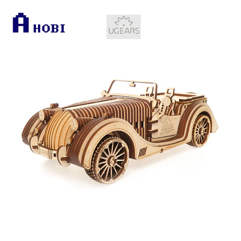 UGears Roadster VM-01 3D Wooden Puzzle Mechanical Model Kit