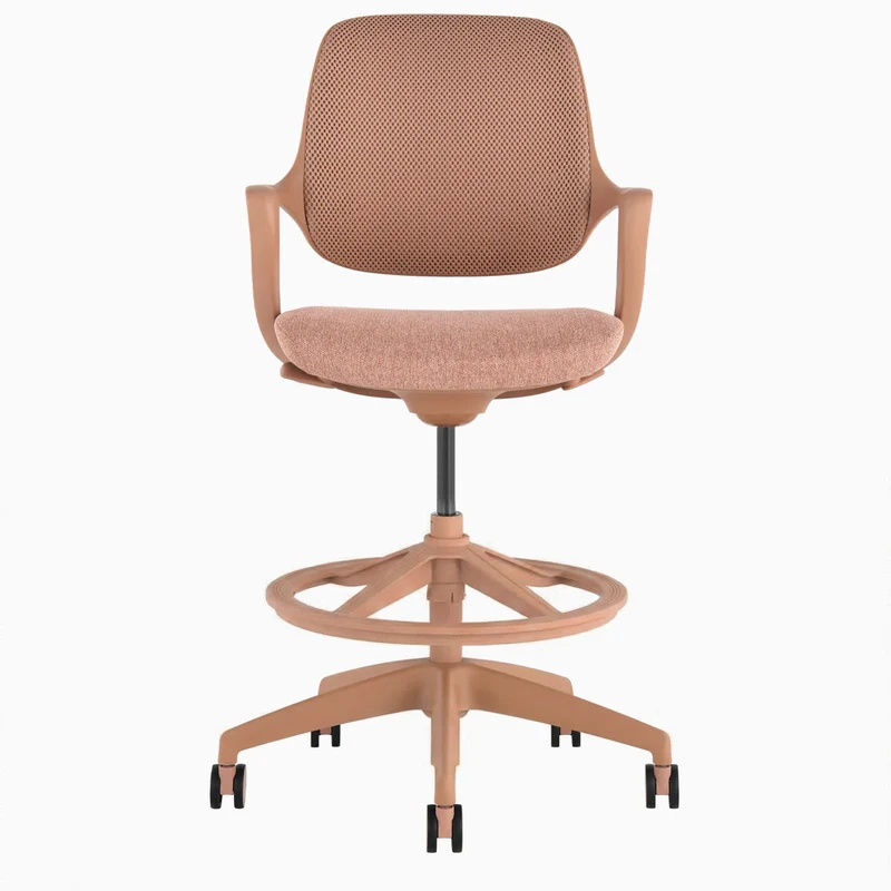 Desky Evoque Low Back Office Chair - Peach / Yes