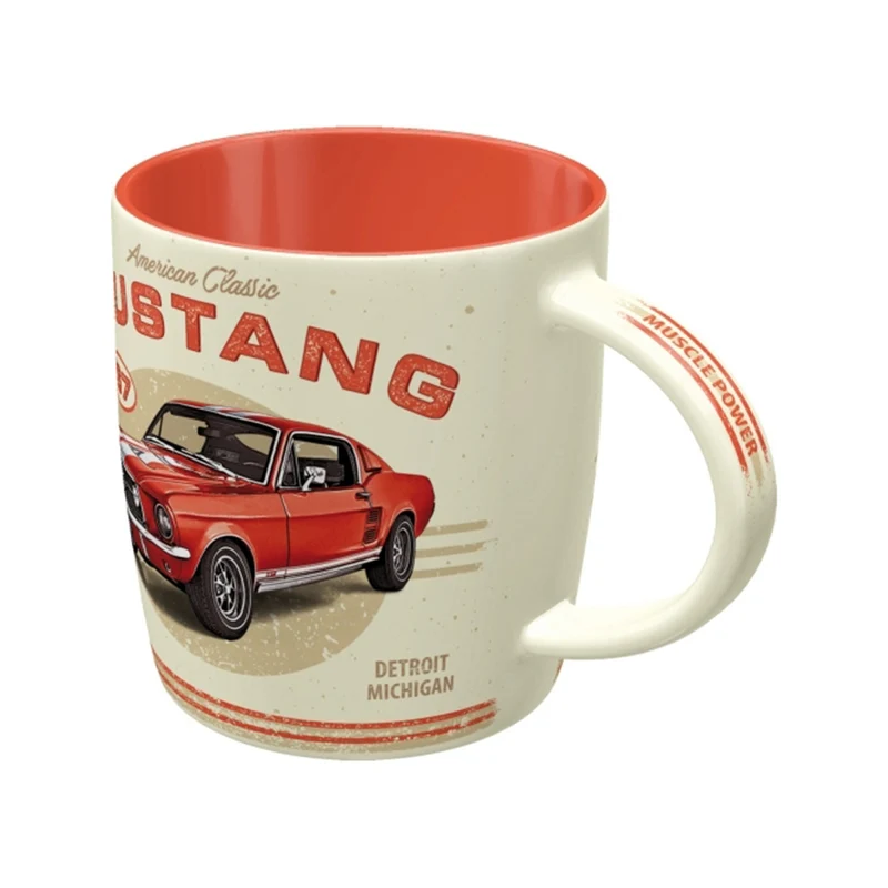 Nostalgic-Art Ceramic Coffee Mug Ford Mustang GT 1967 Red Design 330ml