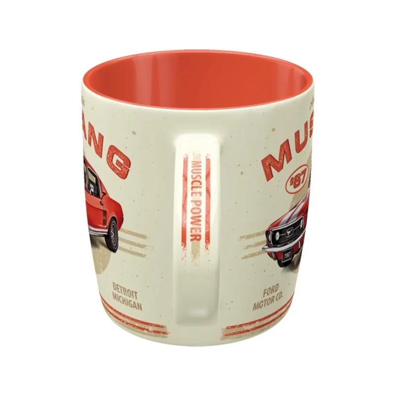 Nostalgic-Art Ceramic Coffee Mug Ford Mustang GT 1967 Red Design 330ml