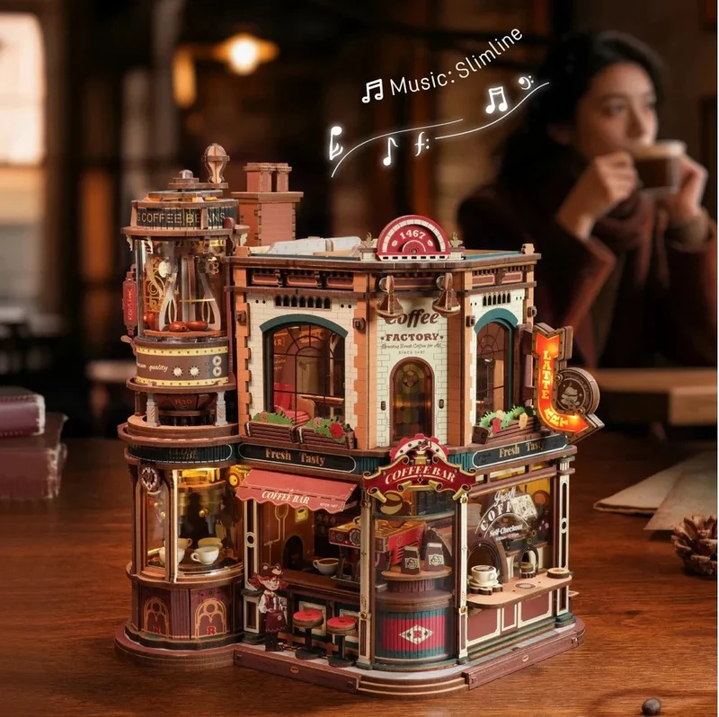 Robotime Rokr Dream Coffee Factory