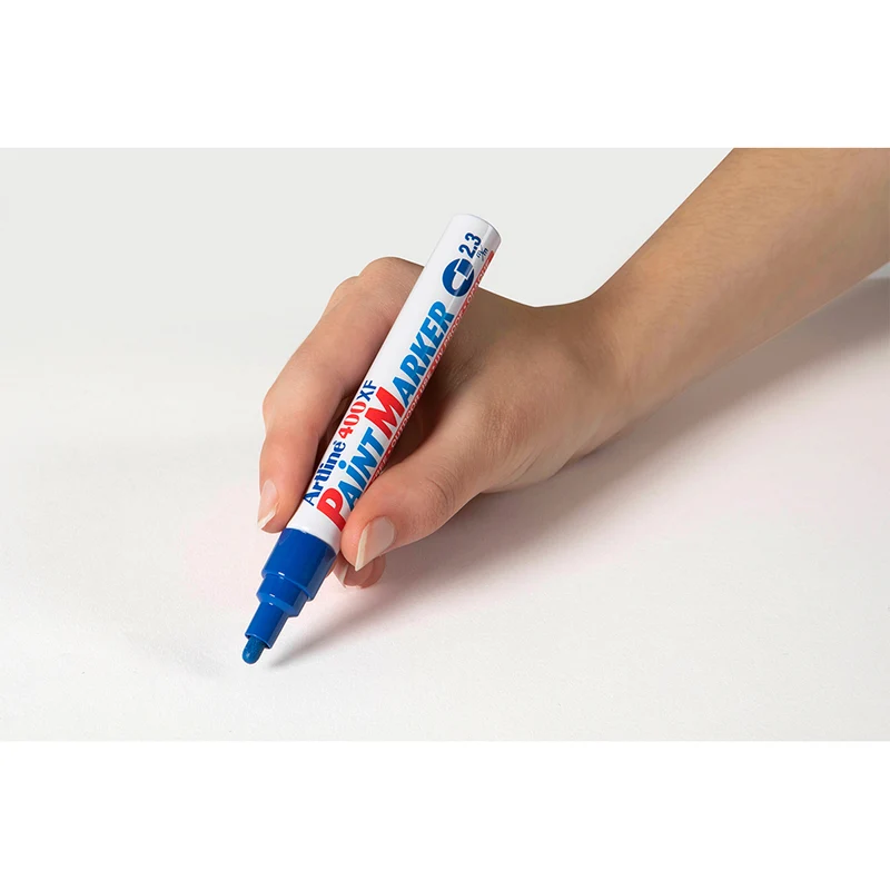 Artline 400 Permanent Paint Marker 2.3mm Bullet Nib (Blue) [12 Pack]