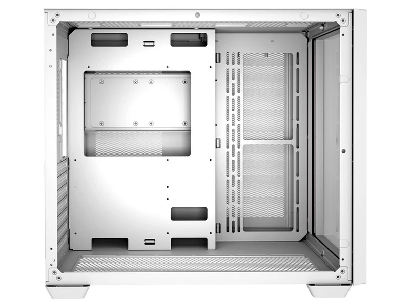 FSP CMT380W Dual Chamber Tempered Glass ATX Mid-Tower Case - White