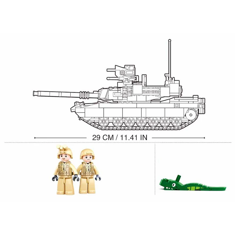 Sluban MB M1A2 V2 Abrams Tank
