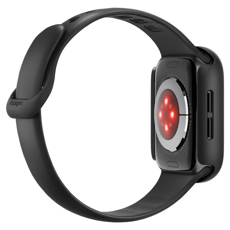 Spigen Apple Watch SE3/SE2/6/SE/5/4 44mm Thin Fit 360 Case with Screen Protector (Black)