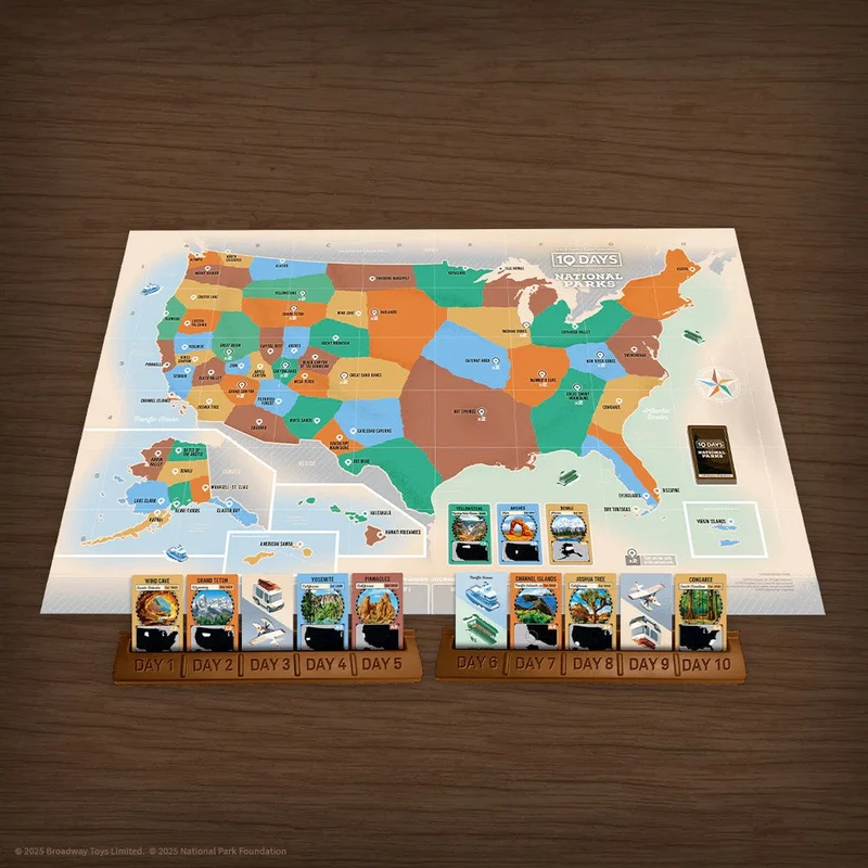 The Op 10 Days in the National Parks Board Game