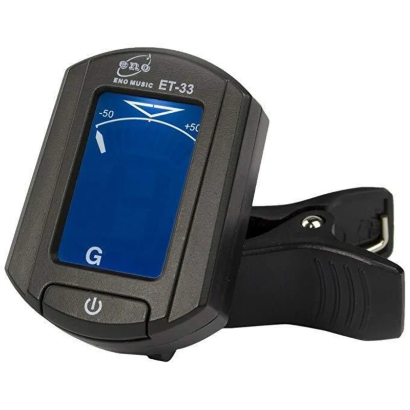 Axiom Electronic Digital Clip On Tuner for Guitar, Bass, Ukulele and Violin