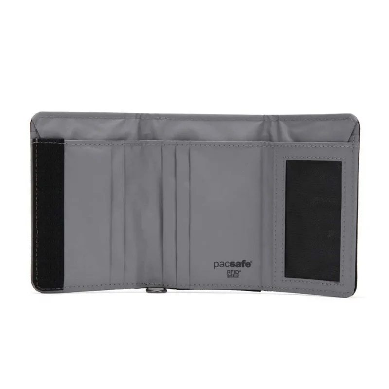 Pacsafe RFIDsafe Trifold Wallet - Jet Black