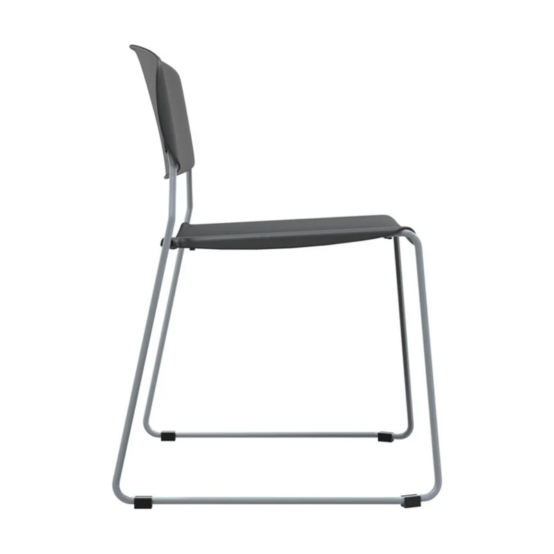 Sabia Felix Pre-Assembled Chair Cushioned Seat Lightweight Stackable Seating (Black)