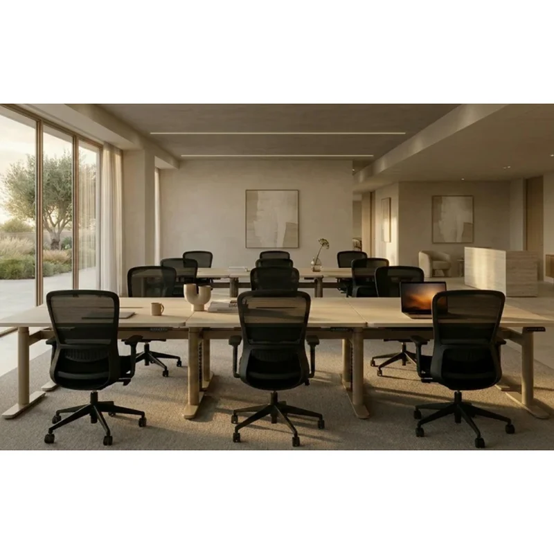 Sabia Aston Pre-Assembled Chair Ergonomic Office Seating Mesh Back (Black)