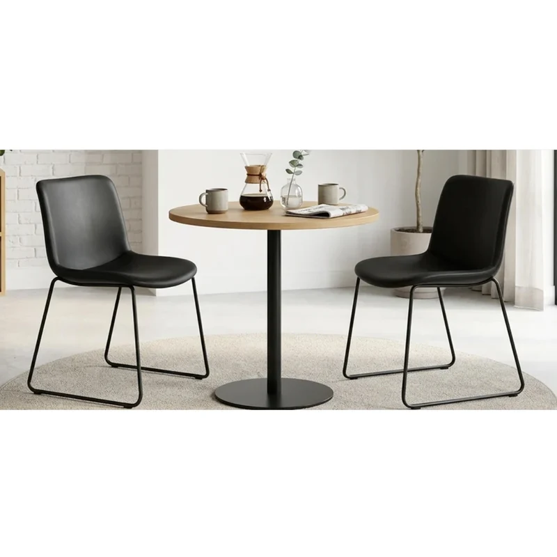 Sabia Arden Pre-Assembled Chair Stackable Office Seating Padded Seat (Black)
