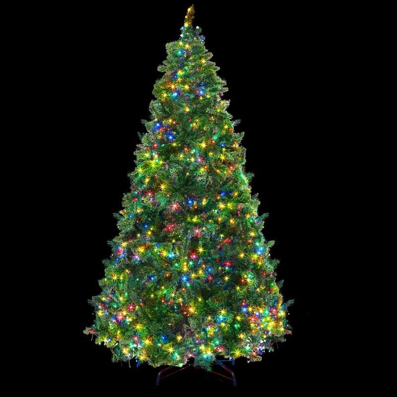 Jingle Jollys Christmas Tree 2.1m Xmas Tree Decoration 9 Light Modes Dual Colour