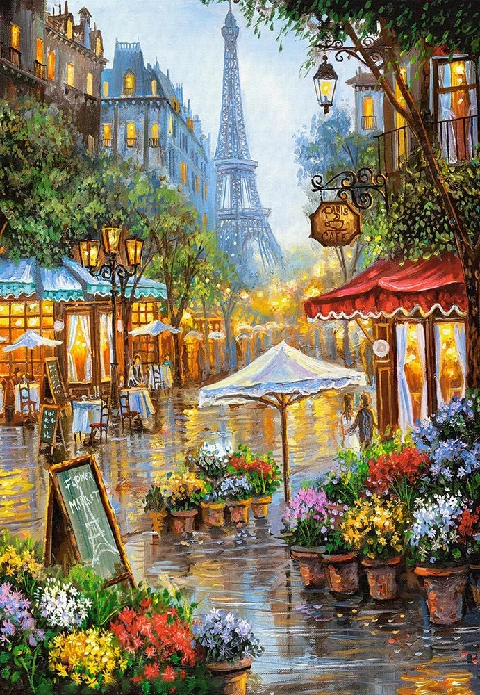 Castorland 1000-Pieces Spring Flowers Paris Puzzle