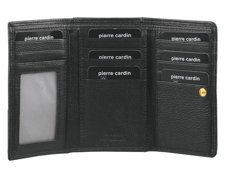 Pierre Cardin Women's Leather Tri-Fold Protected RFID Wallet 14cm Black