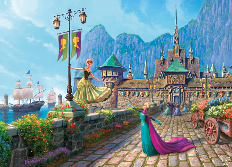 Harlington 1000pc Thomas Kinkade Disney Frozen Celebration Puzzle