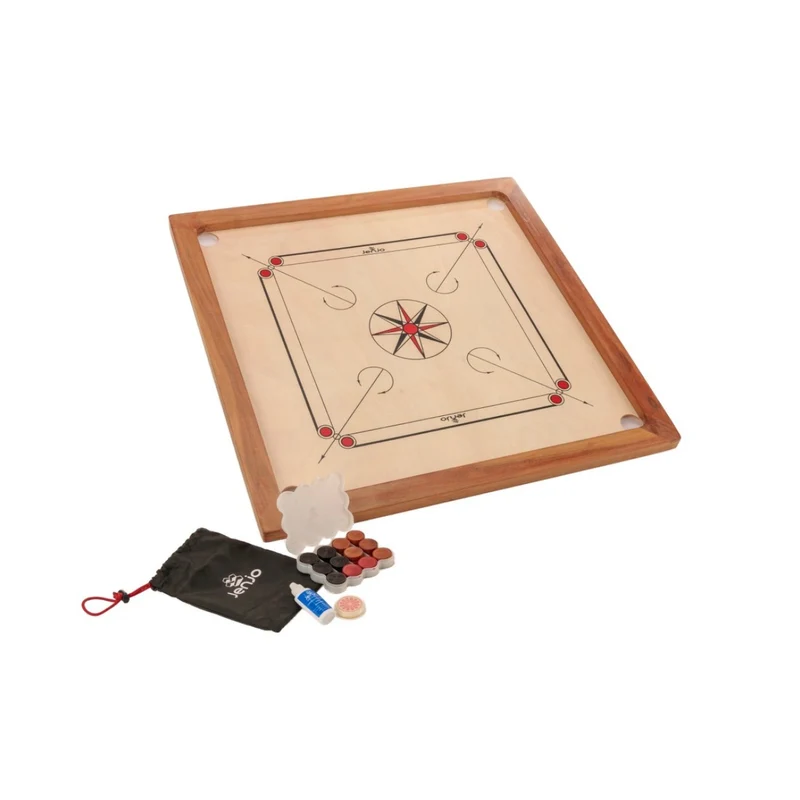 Jenjo Games 84x84cm Plywood Carrom Board with 74x74cm Internal Playing Area