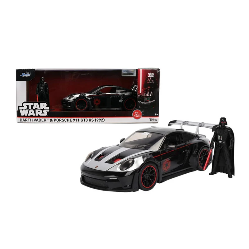 Jada 1:24 Star Wars Porsche 911 GT3 RS 992 With Darth Vade Figure Diecast Car