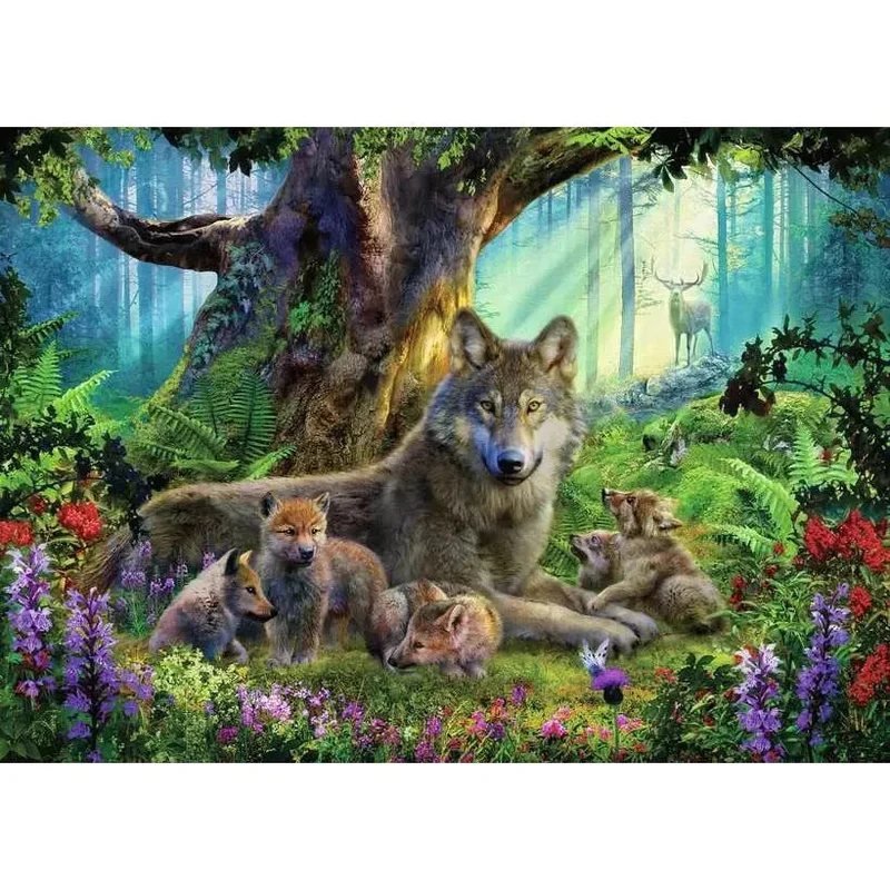 Ravensburger 1000pc Wolves in the Forest Puzzle