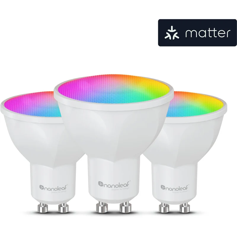 NANOLEAF Essentials Colour Smart LED Bulb GU10 (WIFI) [3 Pack]