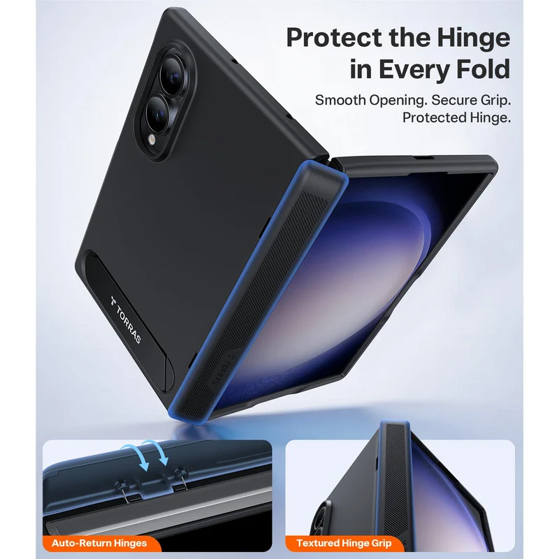 Torras Ostand Case for Galaxy Z Fold8 (Black)