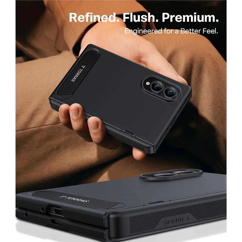 Torras Ostand Case for Galaxy Z Fold8 (Black)