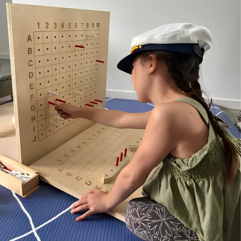 Jenjo Games Wooden Giant Ships Game w/Carry Bag