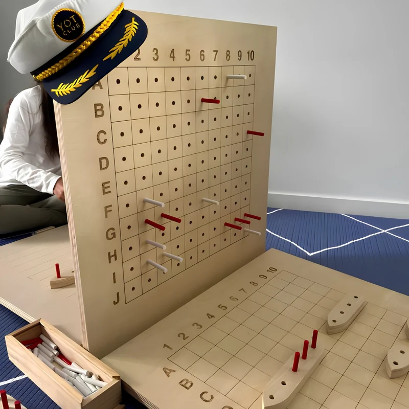 Jenjo Games Wooden Giant Ships Game w/Carry Bag