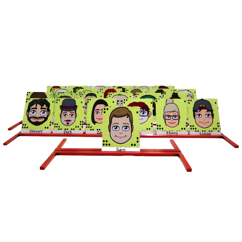 Jenjo Games Wooden Mega Who 10 Frames & 72 Face Cards