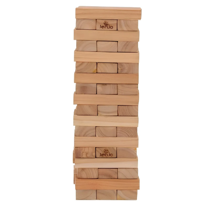 Jenjo Games 54 Piece Giant Jenjo Outdoor Wooden Block Game 63cm