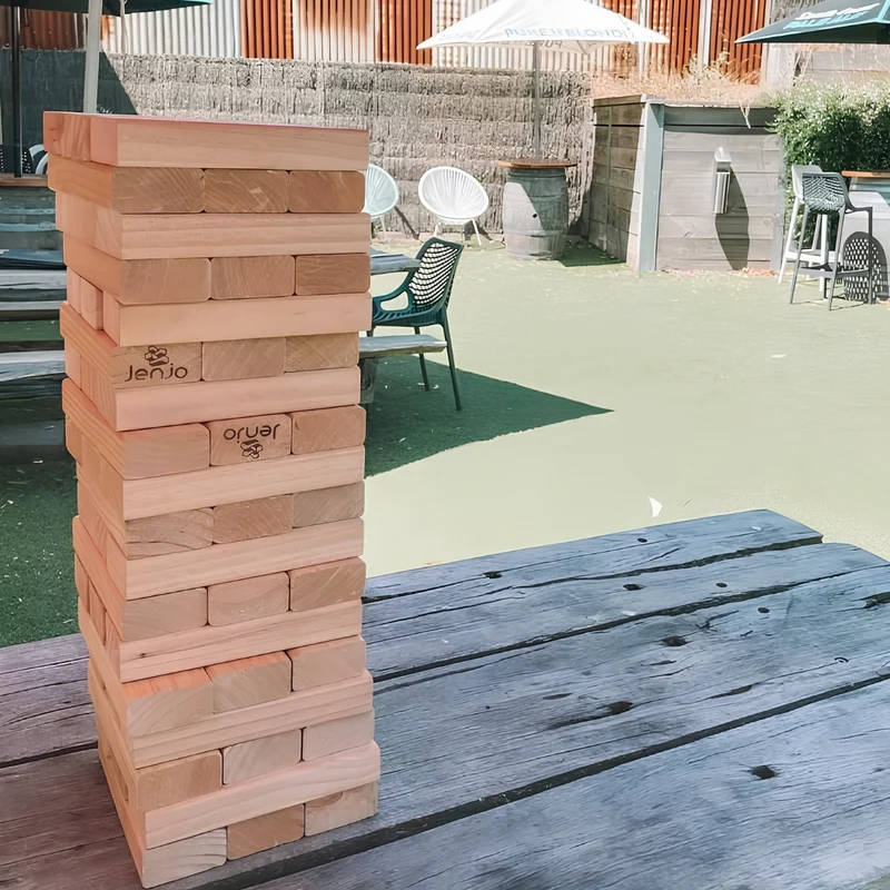 Jenjo Games 54 Piece Giant Jenjo Outdoor Wooden Block Game 63cm