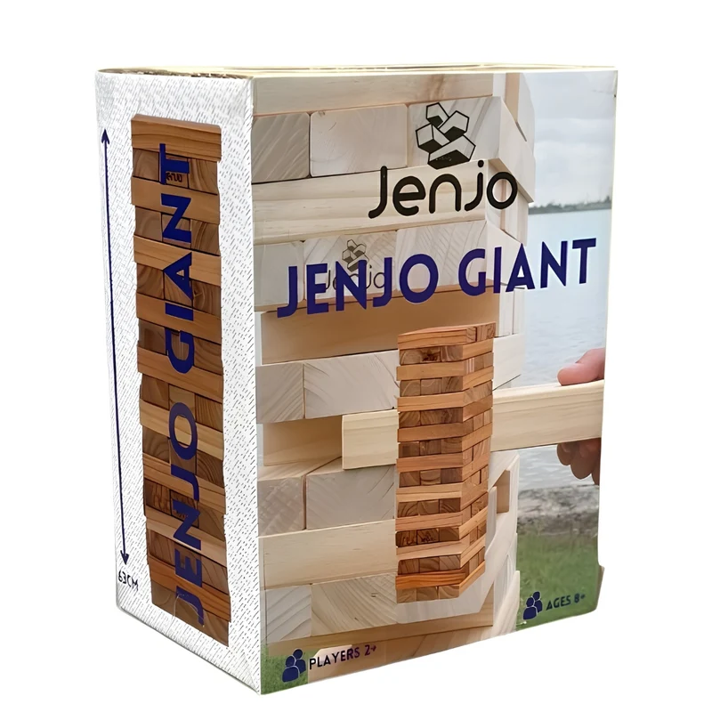 Jenjo Games 54 Piece Giant Jenjo Outdoor Wooden Block Game 63cm