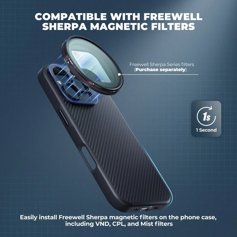Freewell Pro Filmmaker Case with 17mm Mount for iPhone 16 Pro