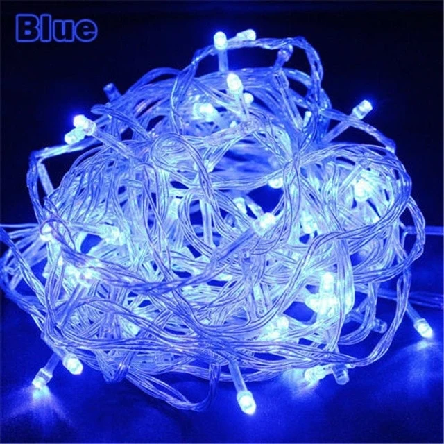 Christmas Outdoor Lighting 20/30/50/100M LED Street Garland Fairy String Lights Decor For Garden Park Entrance 8 change Luminous