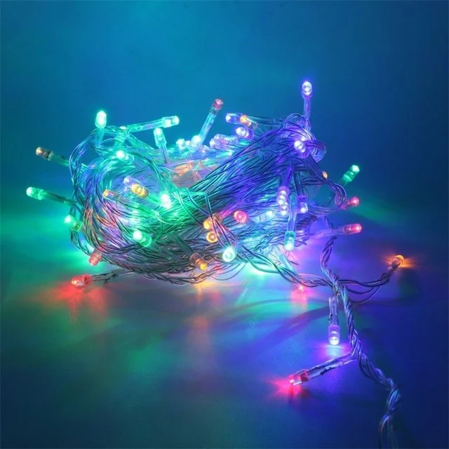 Christmas Outdoor Lighting 20/30/50/100M LED Street Garland Fairy String Lights Decor For Garden Park Entrance 8 change Luminous