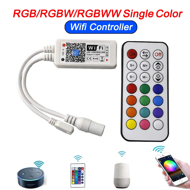 Magic Home 5V~24V RGB Wifi Controller RGBW RGBWW WiFi Led controller 12V For 5050 2835 5630 3528 led strip