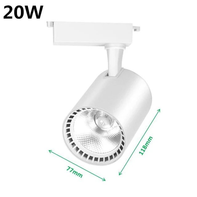 LED Track Light 12W 20W 30W COB Track Lights Rail Spotlight Lamp Aluminum Track Rail Fixture Shop Window display lighting 220V
