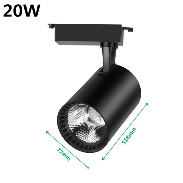 LED Track Light 12W 20W 30W COB Track Lights Rail Spotlight Lamp Aluminum Track Rail Fixture Shop Window display lighting 220V