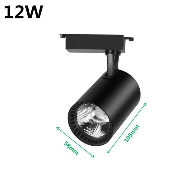 LED Track Light 12W 20W 30W COB Track Lights Rail Spotlight Lamp Aluminum Track Rail Fixture Shop Window display lighting 220V