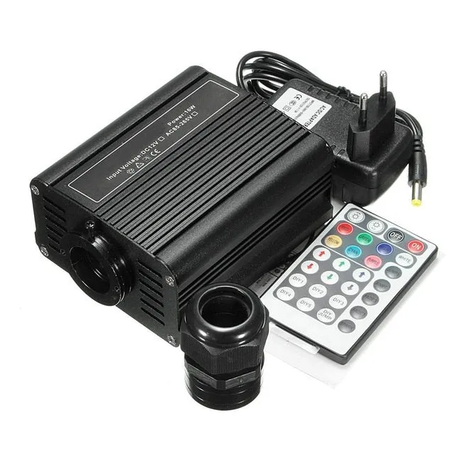 16W RGBW LED Fiber Optic Starry Sky 2m*0.75mm 150Pcs/200pcs/300pcs Optical Fiber Lighting Decoracion with Remote
