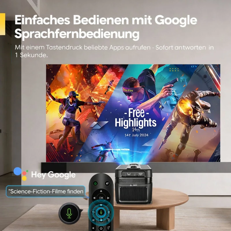 Magcubic HY450C Full-HD-Kurzdistanzbeamer mit Android 14
