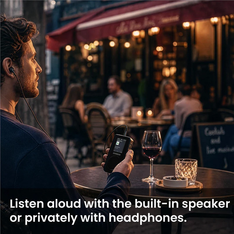 Sangean DPR35BT DBA+ Pocket Radio with Bluetooth (Black)