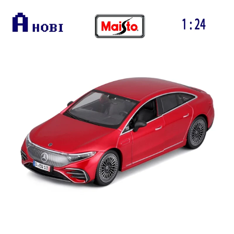 Maisto 1:24 Scale Mercedes Benz EQ EQS 2023 Assembly Line Red Model Car