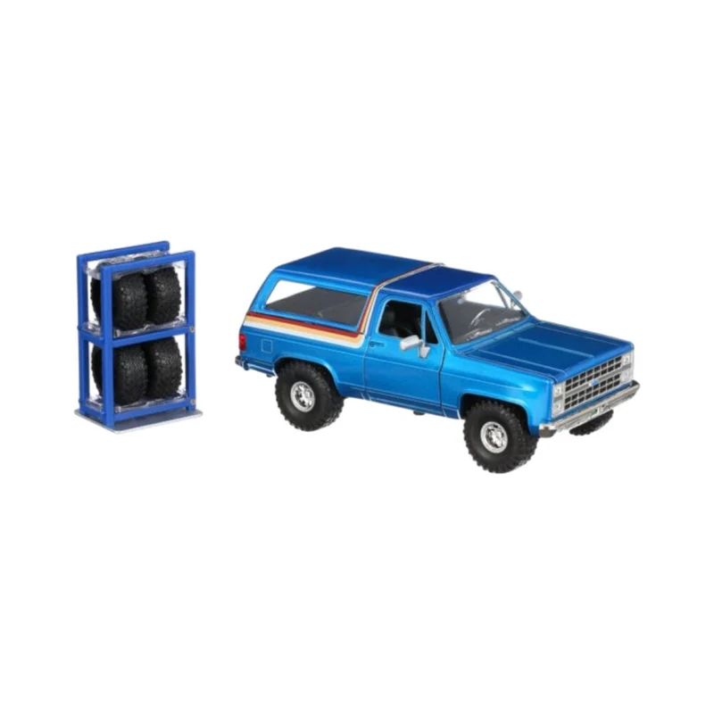Just Trucks 1980 Chevy K5 Blazer Blue 1:24 Scale Diecast Vehicle Car Figure