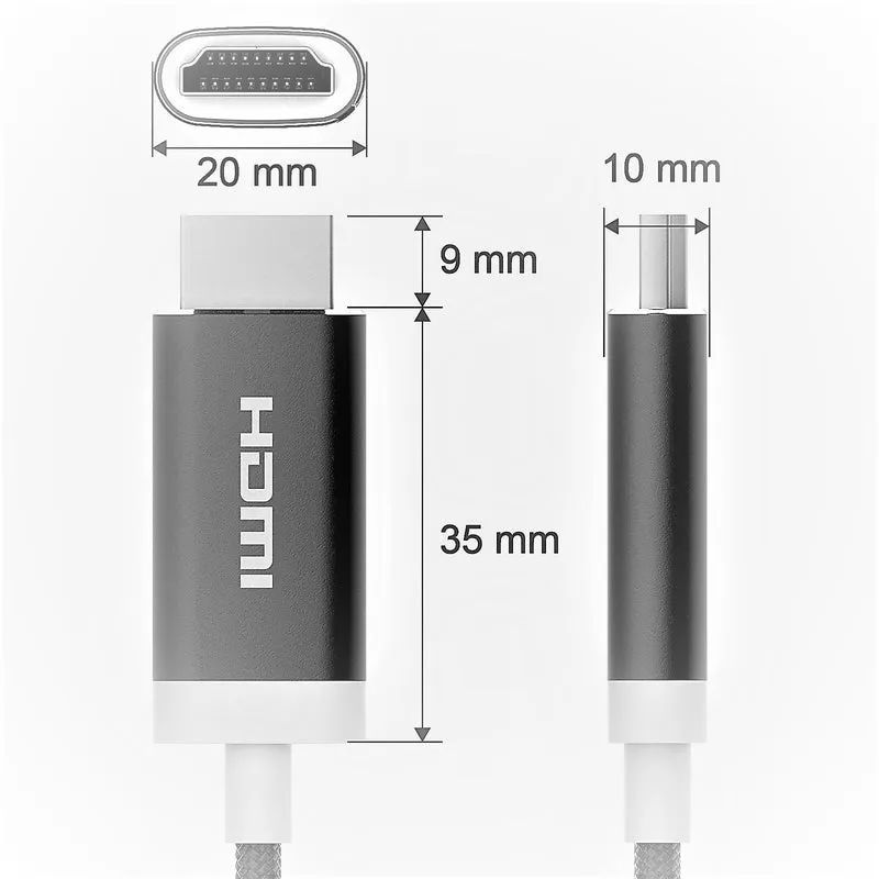 USB-C auf HDMI Kabel bis 4K/60 Hz, 1,8 m