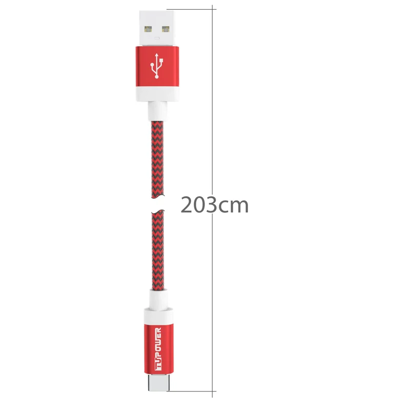 USB-A auf USB-C Ladekabel 2 m, rot, Doppelpack