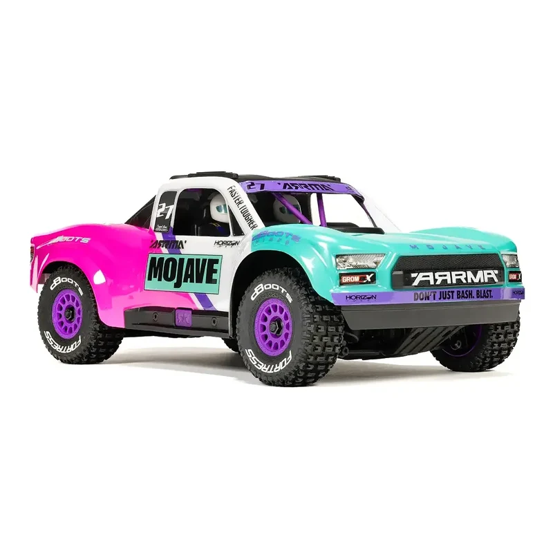 ARRMA Mojave Grom 223S BLX RC Short Course Truck Electric Brushless 4WD 1/16 Scale RTR (Teal/Pink)