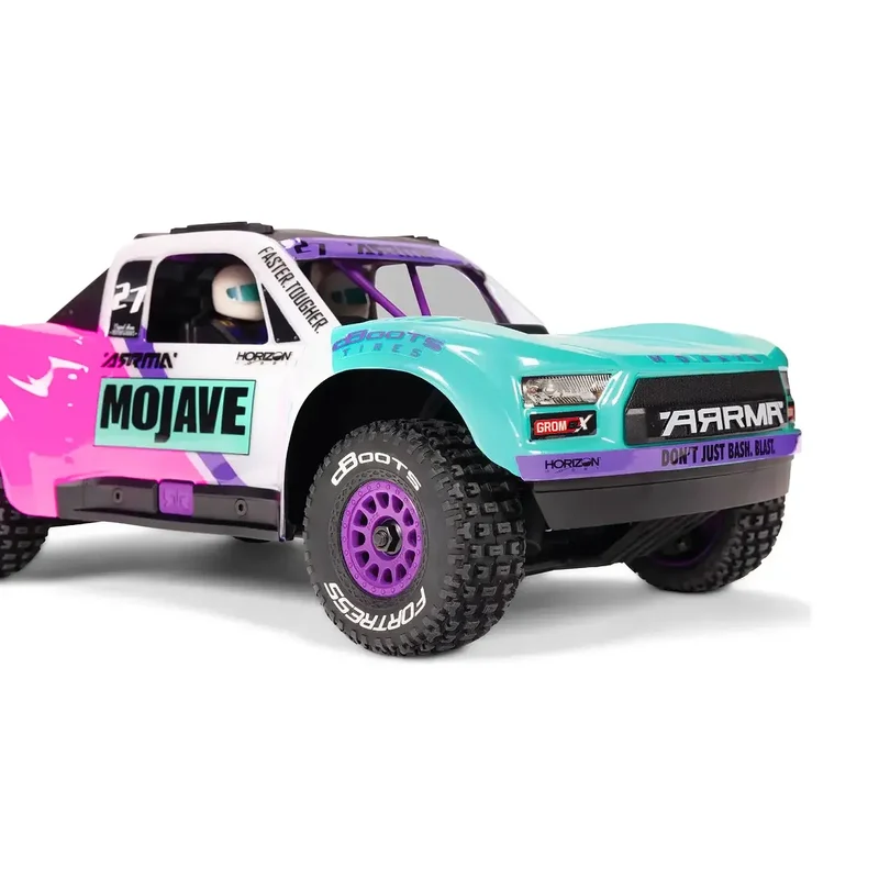 ARRMA Mojave Grom 223S BLX RC Short Course Truck Electric Brushless 4WD 1/16 Scale RTR (Teal/Pink)